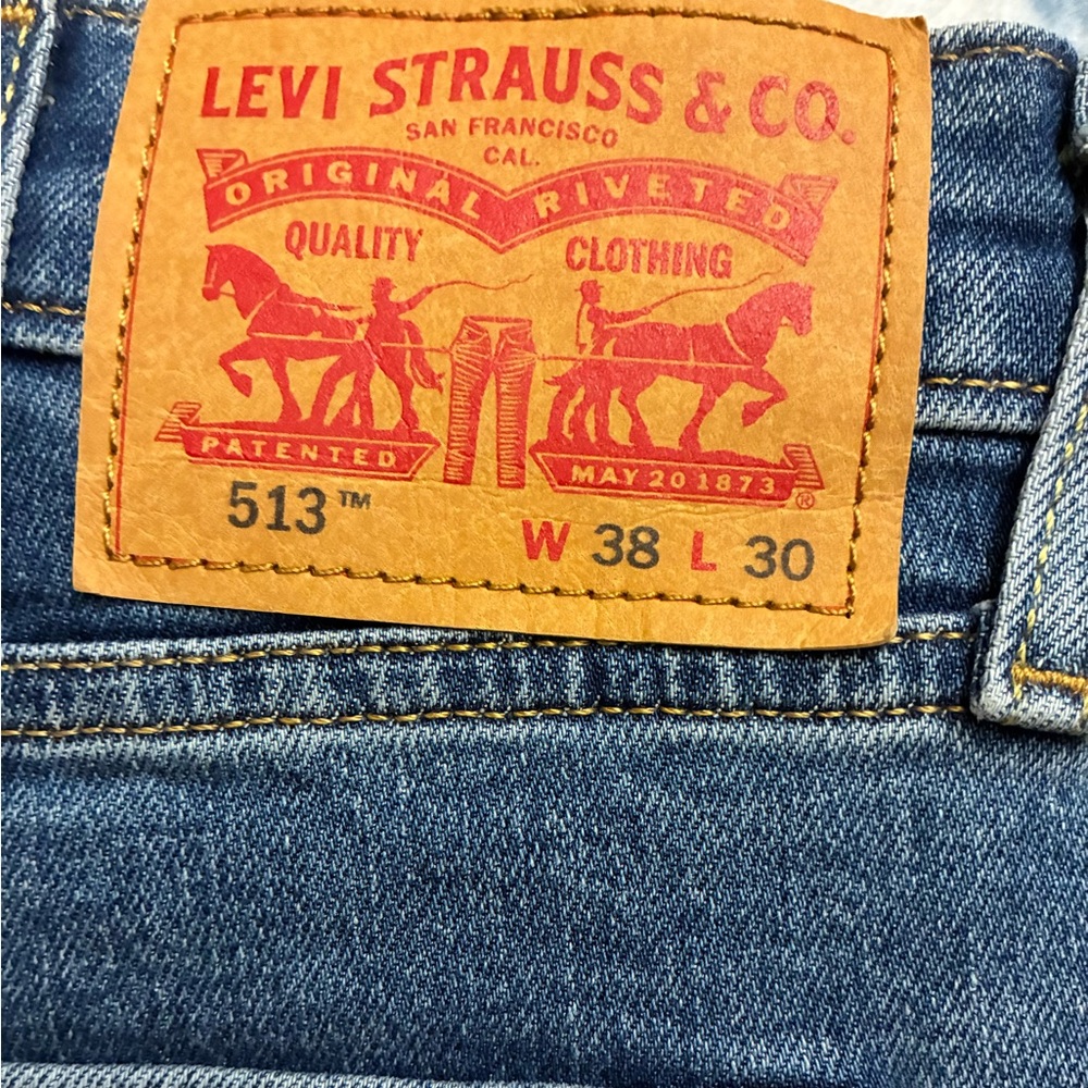Levi’s 513 Slim Straight Jeans Size - Picture 2 of 3